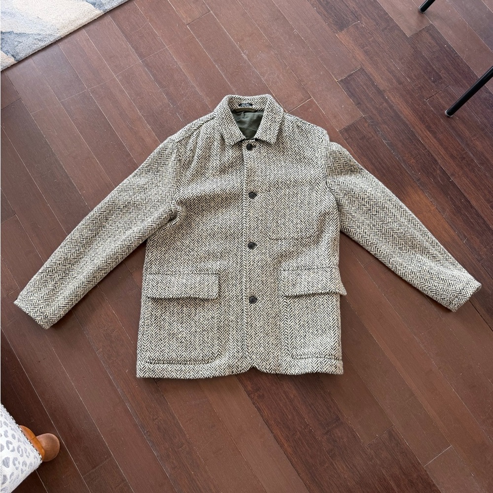 Todd Snyder Herringbone Shirt Jacket - Black and White